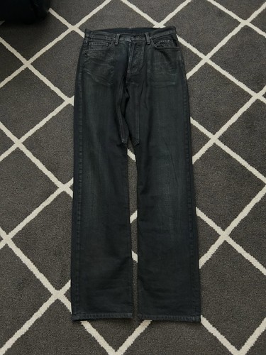 Rick owens black slab denim - black,