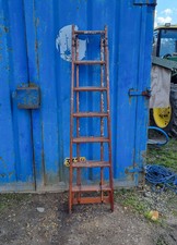 Vintage Wooden Ladder 2 Piece Extending Decorators 1930s Patent Safety Company