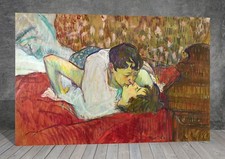 Henri de Toulouse-Lautrec In bed kiss CANVAS PAINTING ART PRINT POSTER 1718