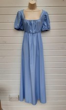 LONG DRESS,MAXI,HIPPIE,BOHO,GYPSY,60S,70S RETRO LOOK,BLUE,,SIZE 14 APP