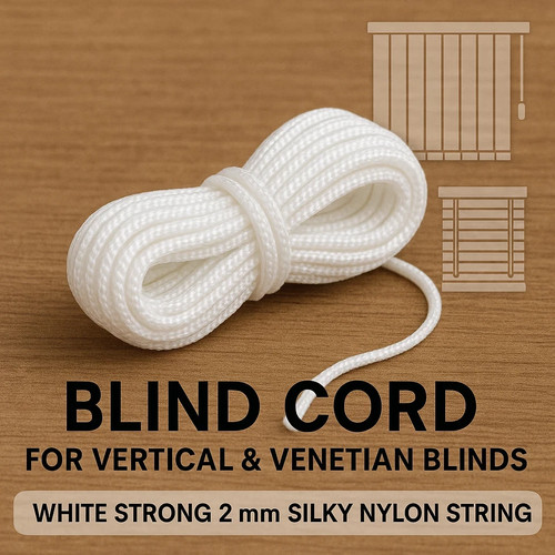 Venetian blind cord - blind, white