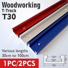 Type 30 Aluminium T-Slot T-Track 30–100cm – Jig Fence Clamp Rail for Woodworking