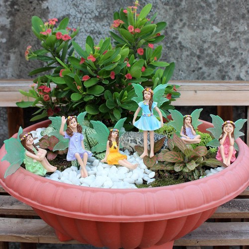 Miniature fairy figurines - 6x,