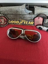 Vintage Motorcycle Goggles - Flying Pilots Folding Goggles - Dispatch Rider