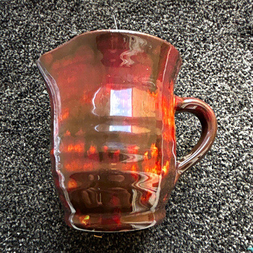 Ewenny pottery brown orange - ewenny, brown/orange