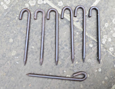 Vintage British Army Hook Pegs Marquee tent Pegs HEAVY DUTY Military broad arrow