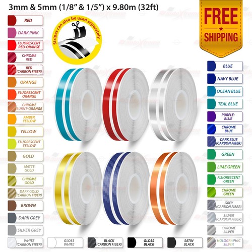 3mm 5mm double lines stripe - &,