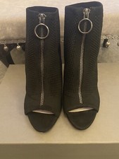 Zara Zip Front Shoe Boots Size