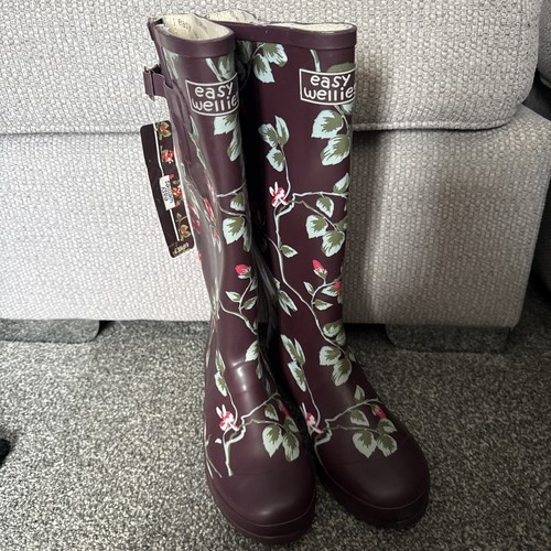New easy wellies ladies plum - new,,