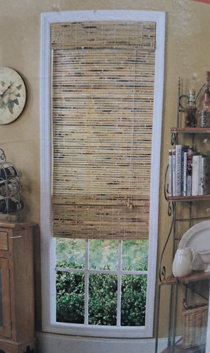 Natural bamboo roman shade - bamboo,