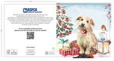 RSPCA Charity Christmas Cards Pack of 10 Dog Festive Walkies Design