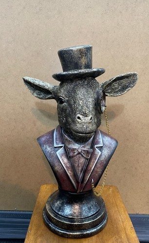 Goat bust figurine statue - figurine,