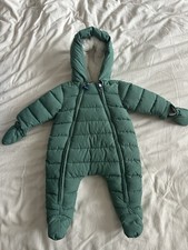 0-3 Months Baby Pramsuit Snowsuit Never Worn Green Jojo Maman Bebe