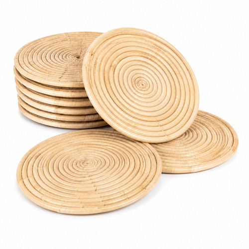 Set round bamboo - of, 4