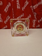 SEIKO VINTAGE LUCITE QUARTZ SKELETON MANTEL CLOCK JAPAN QAW105G WORKS SQUARE MCM