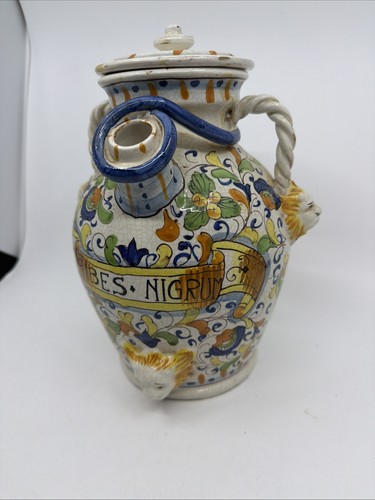 Italian maiolica pharmacy jar - italian,