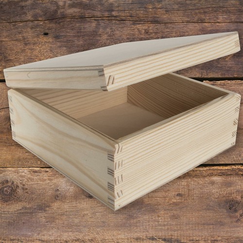Small square wooden box x - box,
