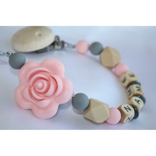Pink rose personalised - pink,