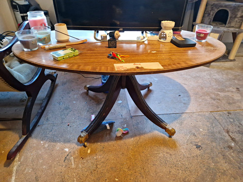 Oval wooden dining - wooden, table