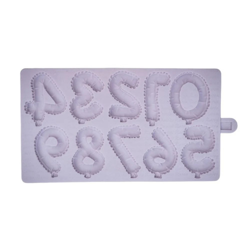 Balloon numbers silicone mould - silicone,