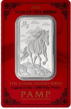 PAMP 1oz Silver Bar 2026 Year of the Horse