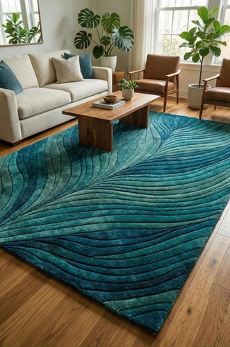 Hand tufted wool area rug - area, –