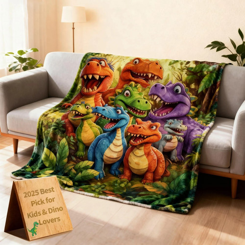 Dinosaur blanket for boys - dinosaur,