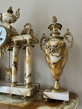 Antique french clock garniture - french,