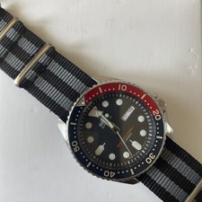 SEIKO DIVERS SKX009 7S26 0020  REPLACEMENT BLACK GRAY NATO STRAP UK SELLER 22MM