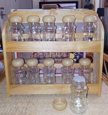Vintage Wood Wall Spice Rack