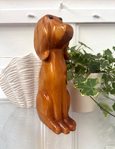 Rare vintage 70s mcm carved - 70s,