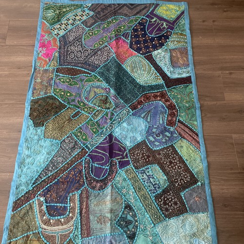 Batik patchwork with - , beaded