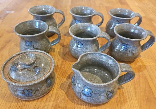 Studio pottery tea set - pottery,