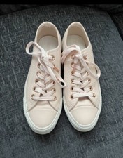 Womens Converse Size 4.5 Light Pink Shoes Trainers Low Tops Flats Ladies