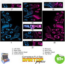 Multicade neon bartop Full/Half Sets Arcade Artwork Arcade Graphics Stickers