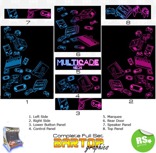 Multicade neon bartop