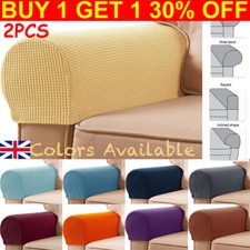 2PCS Removable Arm Stretch Sofa Couch Chair Protector Armchair Covers Armrest UK