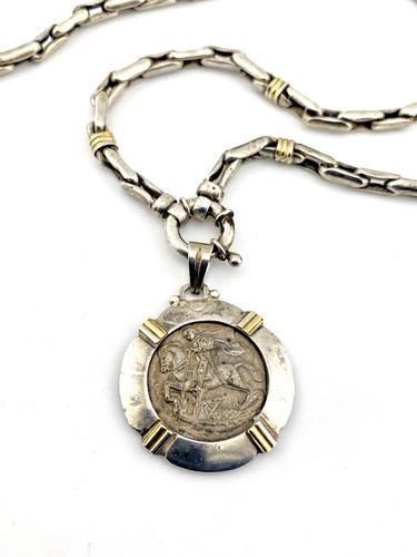 George coin pendant - george,