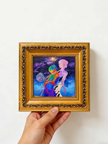 Rainbow couple dancing stars - couple,