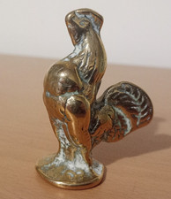 Vintage Solid Brass Cockerel