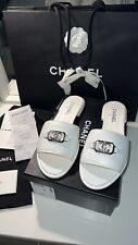 Brand new Chanel white mules /