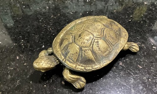 Vintage brass turtle - vintage, turtle/tortoise