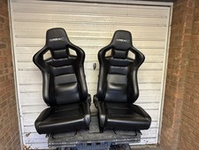 Corbeau Reclining Bucket Seats - RRS Low Base LTD EDITION - Black Vinyl (PAIR)