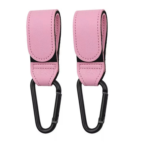 Leather buggy clips - 1/2x, pram