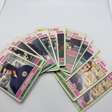 12 1977 Vintage Topps Red Back Shoot Goal All Stars Football Trading Cards.