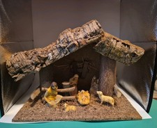 Wooden Nativity with Fixed Characters Nativity Scene Christmas Decoration