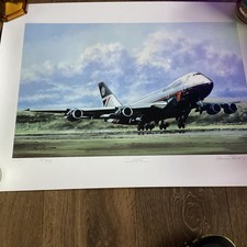 Michael Rondot Signed Limited Edition  Print British Airways Boeing 747