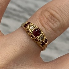 18 ct Gold Ruby & Diamond