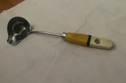Ladle stainless steel - ladle, wooden