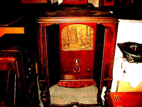 Antique radio philco console - antique,